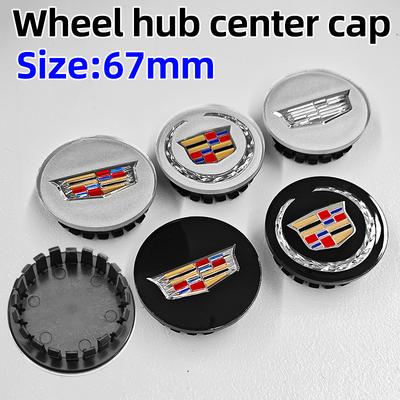 4Pcs 67mm Car Wheel Center Hup Emblem for ATS CTS DTS STS SLS SLR XLR BLS Seville Escalade Tiburon CT6 XT5 XT6 CT5