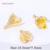 18K Gold Plated Brass Flower Bud Beads Caps with Pearl Mounting Connectors,Bail For Jewelry,DIY Necklace Making Accessories