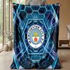 Couverture sur le thème de Manchester City Couverture douce en flanelle Couverture jetée pelucheuse Couverture douillette pour canapé et lit pour la décoration de la maison