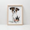 Cute Jack Russell Terrier - Poster for Children Cute Jack Russell Terrier - Poster for Children, 30X40 Cm, Unframed, Premium Canvas On Stretcher