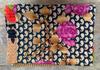 Vintage Floral Kantha Quilt: Reversible Indian Cotton Bedspread Throw