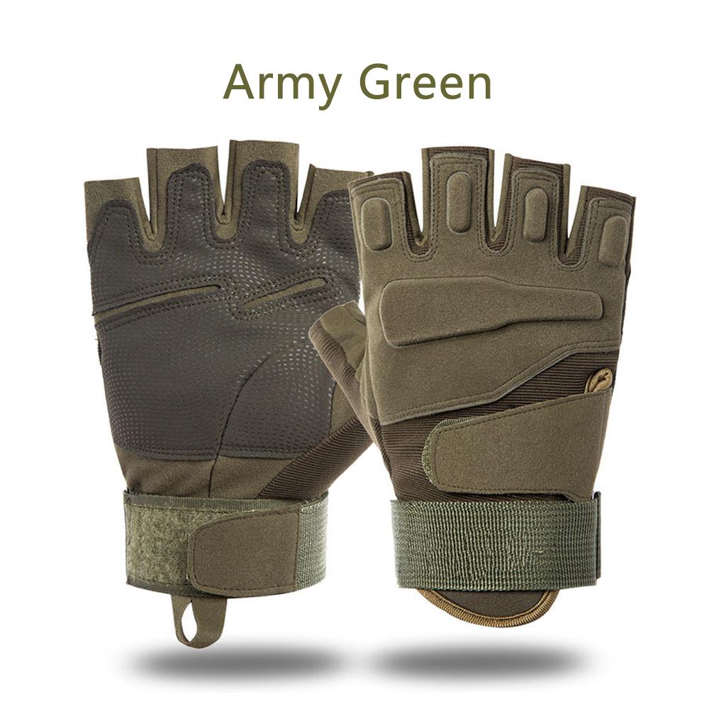 Pair Fingerless Summer Tactical Gloves Black For Hunting Motorcycling Climbing