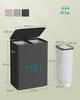 Laundry Basket 2 X 85 L Dark Gray