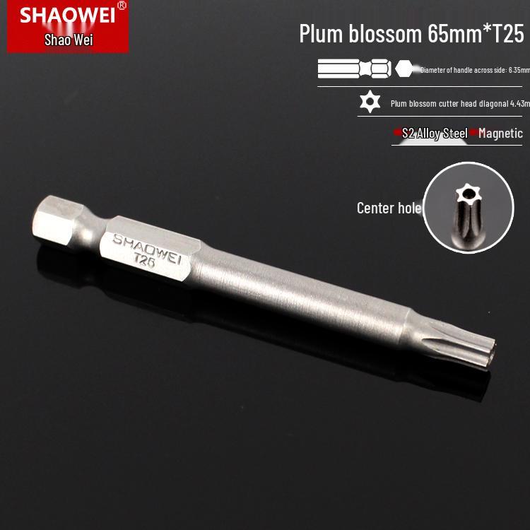 Magnetic 50mm Star Screwdriver & Hex Bit Set for Electric Drills