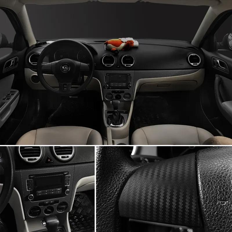 80*600cm DIY Waterproof 3D Car Carbon Fiber Vinyl Wrapping Foil Sheet Roll Decorative Film Paper Auto Car Stickers Accessories
