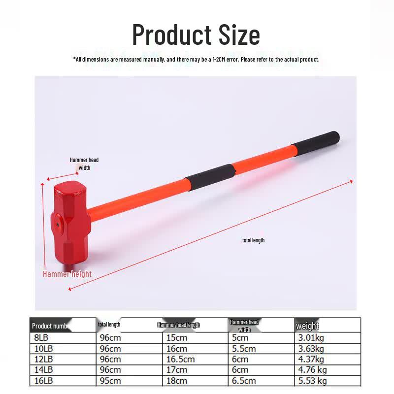Heavy-Duty Octagonal Sledge Hammer