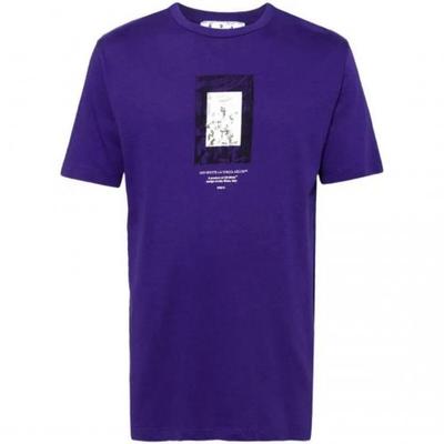 Off-White Herren-T-Shirt mit Spiegelmuster