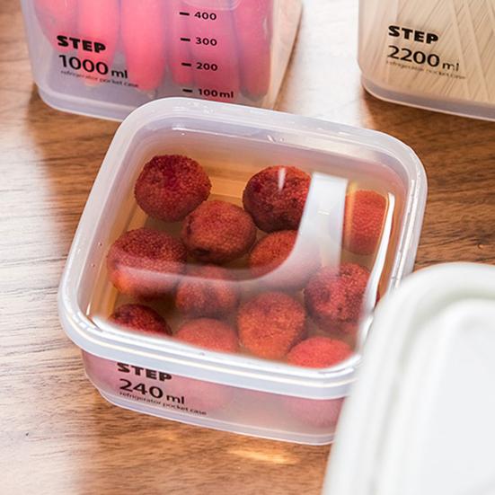 Food Jar Food Grade Dust-proof Plastic Scale Mark Style Food Sealing Jar for Home