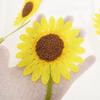 Vorhang Sonnenblume Bestickt Dekorativ Polyester Kurzer Transparenter Vorhang für Zuhause