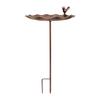 Winter Resistant Large Vintage Metal Bird Bath Basin Decorative Garden Water Bowl For Wildlife Birds Patios Decoration