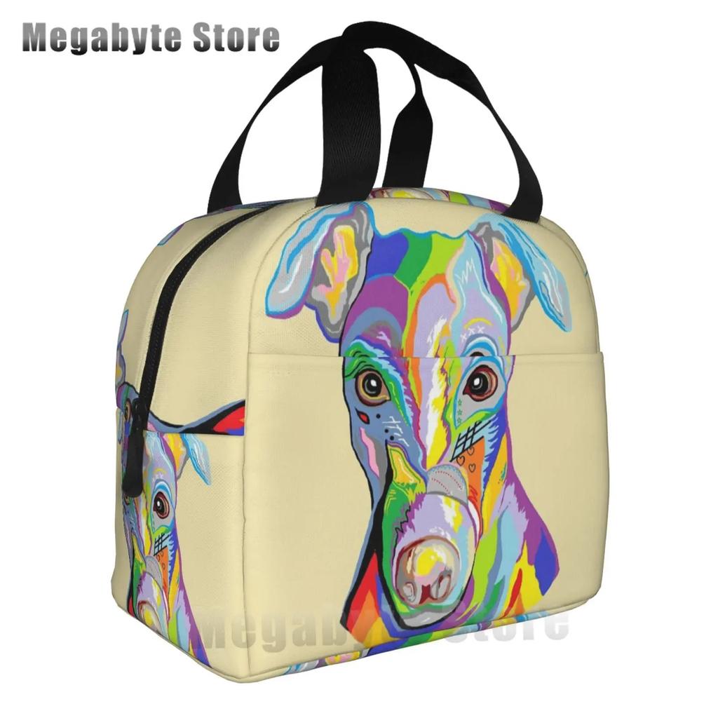 Garden Hound Pies Greyhound Torba na Lunch Chłodząca Izolowana Śniadaniówka Dla Ucznia Szkoła Whippet Pies Chart Pies Przenośne Torby Piknikowe