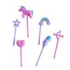 Lot de 6 mini fourchettes à fruits et aliments de dessin animé pour enfants, fourchettes à dessert, décoration de fête