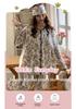 Maternity Pajamas with Built-In Pads for Summer, Postpartum Recovery, Breastfeeding, and Confinement, Suitable for Spring and Autumn.