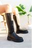 Women Modern Stylish Fashion Boots Boots Faux Leather Boots Black Skin Dream