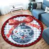 Cute Christmas Day Gift Bell Santa Claus Snowman Christmas Tree round rug Home Soft Decorative Anti slip Chair Mat Carpet Outdoor Floor Mat Carpet 16