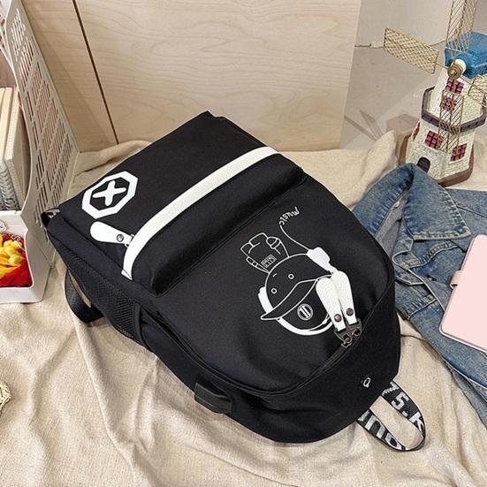 Unisex Backpack Color Luminous Reflecitive Adjustable Wide Shoulder Straps Large Capacity Great Load Bearing Water Bottle Pouch