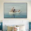 Animal Lion Rhino Elephant Giraffe Wooden Boat Canvas Painting Posters and Prints Wall Pictures Living Room Home Decor No Frame