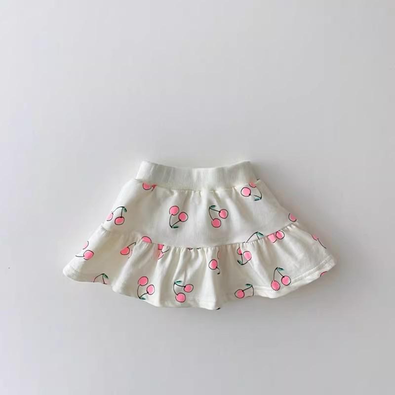 Infant Girl Summer Two-Piece Set: Cute Short Sleeve Top & Skirt