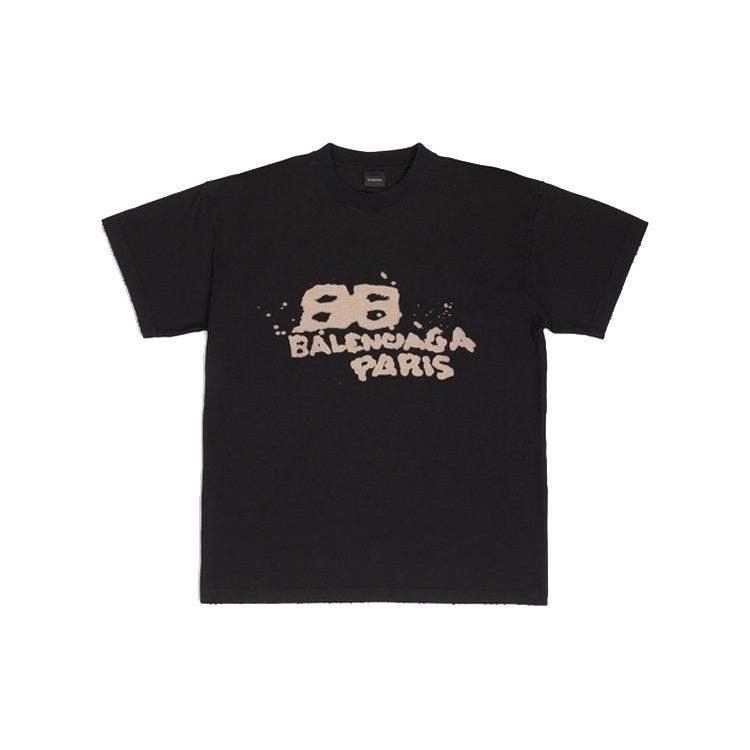 Balenciaga T Shirt Women's Black Loose Fit 612965TNVN41059