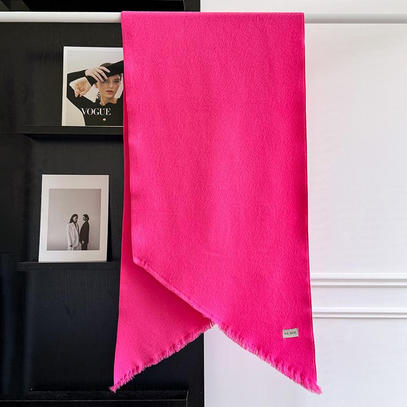 New Winter Cashmere Scarf For Women Soft Solid Color Tassel Shawl Wrap Thick Warm Blanket Echarpe Pashmina Female Scarves