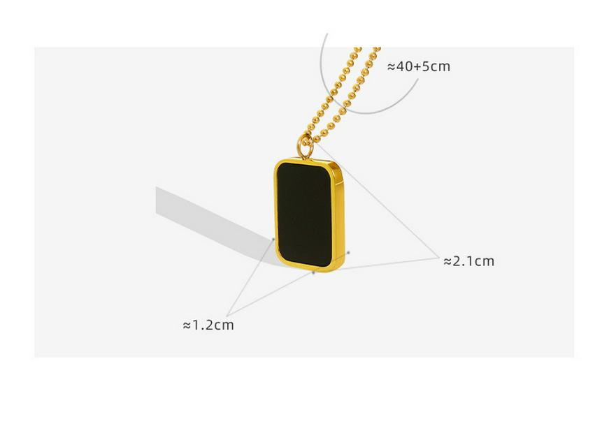 European Retro Black Shell Pendant Necklace, 18K Gold-Plated Titanium Steel Clavicle Chain (P528)