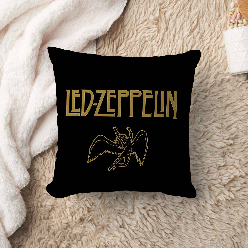 Vintage Band L-Led Z-Zeppelin Kissenbezug Toon Geschenk Kissenbezug Schlafzimmer Zuhause Sofa Stuhl Sitz Dekor Kissenhülle