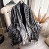 Retro Imitation Cashmere Scarf Yunnan Xizang Travel Fashion Wear Cape Thickened Warm Scarf Women