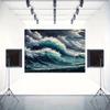 One piece set of 2D flat background fabric - wave landscape pattern, one piece set of photography background banner