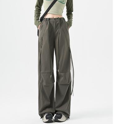Straight-legged Casual Pants for Women In Summer Thin High Street Versatile Loose Wide-leg Work Trousers