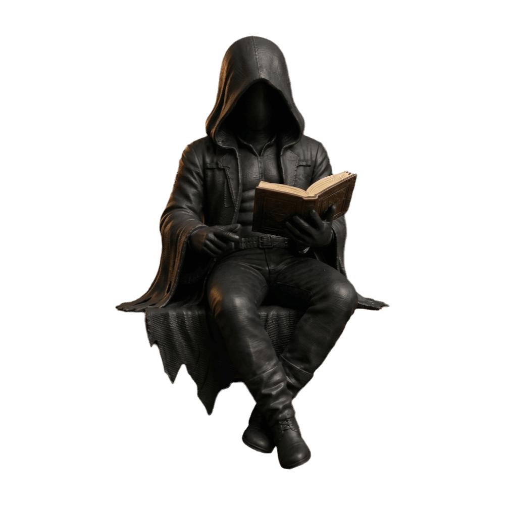 Decoration Reading Men Statue Halloween Desktop Ornaments Creative Skeleton Figurine Home Decor