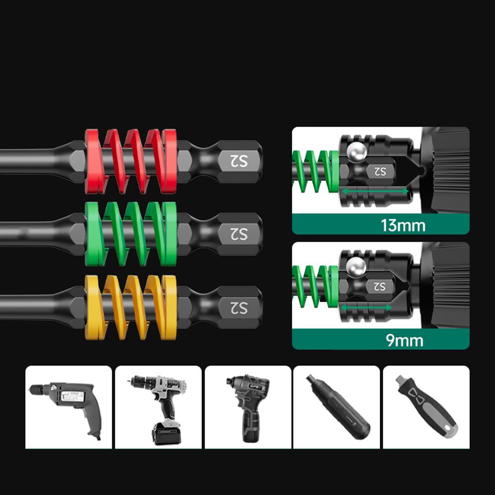 Cross Batch Head Anti-Slip Electric Screwdriver Bit Kit Spring Screwdriver Bit Set Cross Magnetic Screw Driver 65 90 110mm