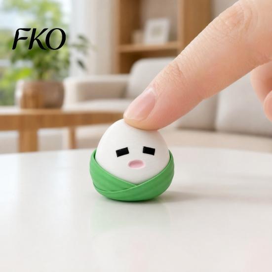 Zongzi Sensory Toy 3D Printed Fidget Clicker, Cartoon Rice Dumpling Finger Stress Relief Food Toy, Gift for Dragon Boat Festival