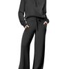 Autumn/Winter Casual Sports Set: Zipper Sweatshirt & Wide Leg Pants