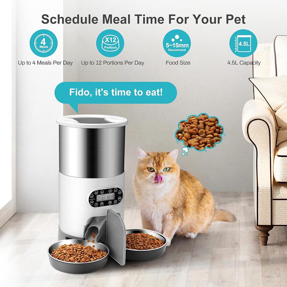 Smart Cat Feeder: Timed, Portion-Controlled, Voice Broadcast, Global Compatibility - Bestseller in EU, US, SEA