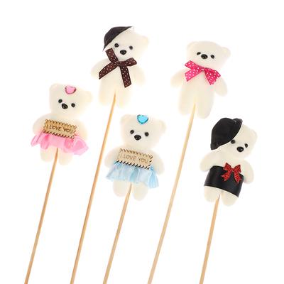 10 ks panenka mini medvídek pár medvídka Květinová výzdoba Oblečená panenka vycpaná zvířátka pěnové plyšové hračky jako dárky k narozeninám Výzdoba pokoje