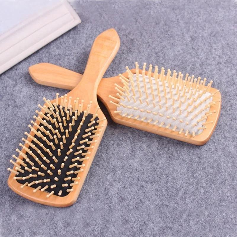 Anti Static Natural Wooden Hair Comb Scalp Massage Detangling Brush Smooth Hair Care Tool For Women Men