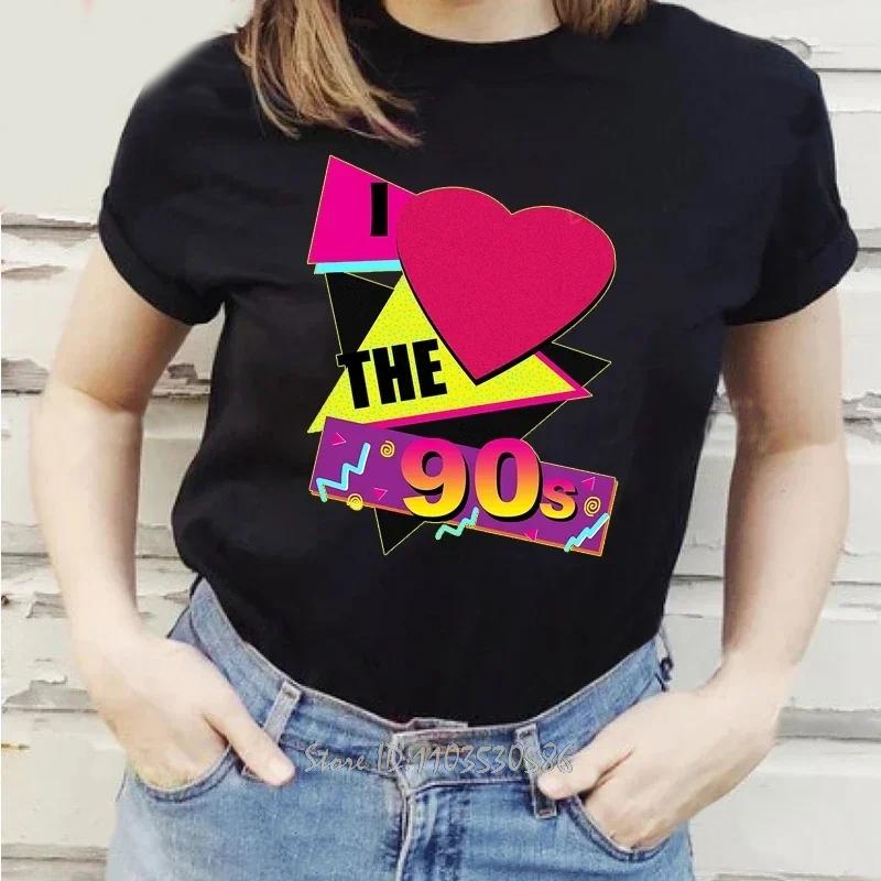Take Me Back To The 90's Oversized T-shirt I Love The 90s Y2k Love 90 Cotton Tshirt Vintage Birthday Party Unisex Tops Tees
