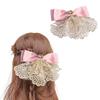 Frilled Lace Ribbon Barrette Rose [Item]