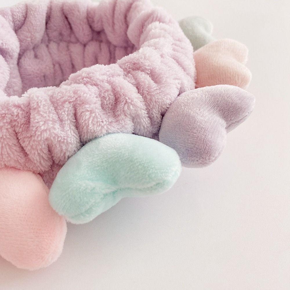 Non-Slip Cartoon Plush Headband Wash Face Hair Band Women Hair Accessories Elastic Hair Turban