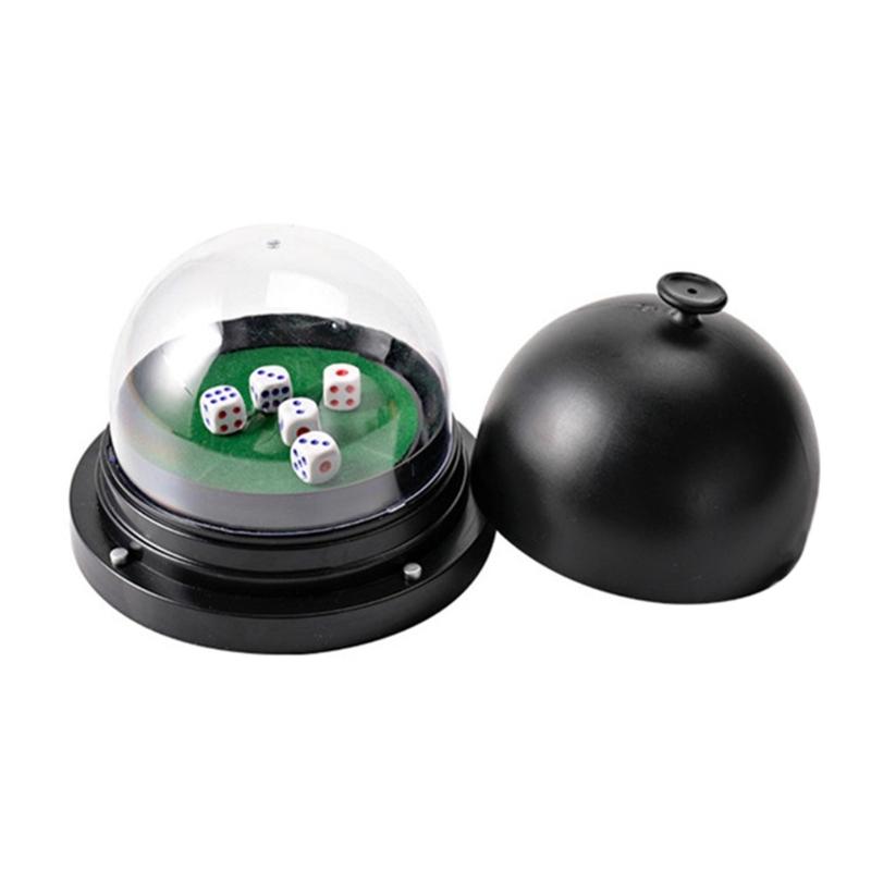 Electric Dices Roller Dices Automatic Roller Cup for KTV Pub Bar Dices Box Dices Games Automatic Dices Cup with 5 Dices