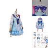 Genshin Impact Kamisato Ayaka Cosplay Costume Wig Flower Dress Hat Halloween