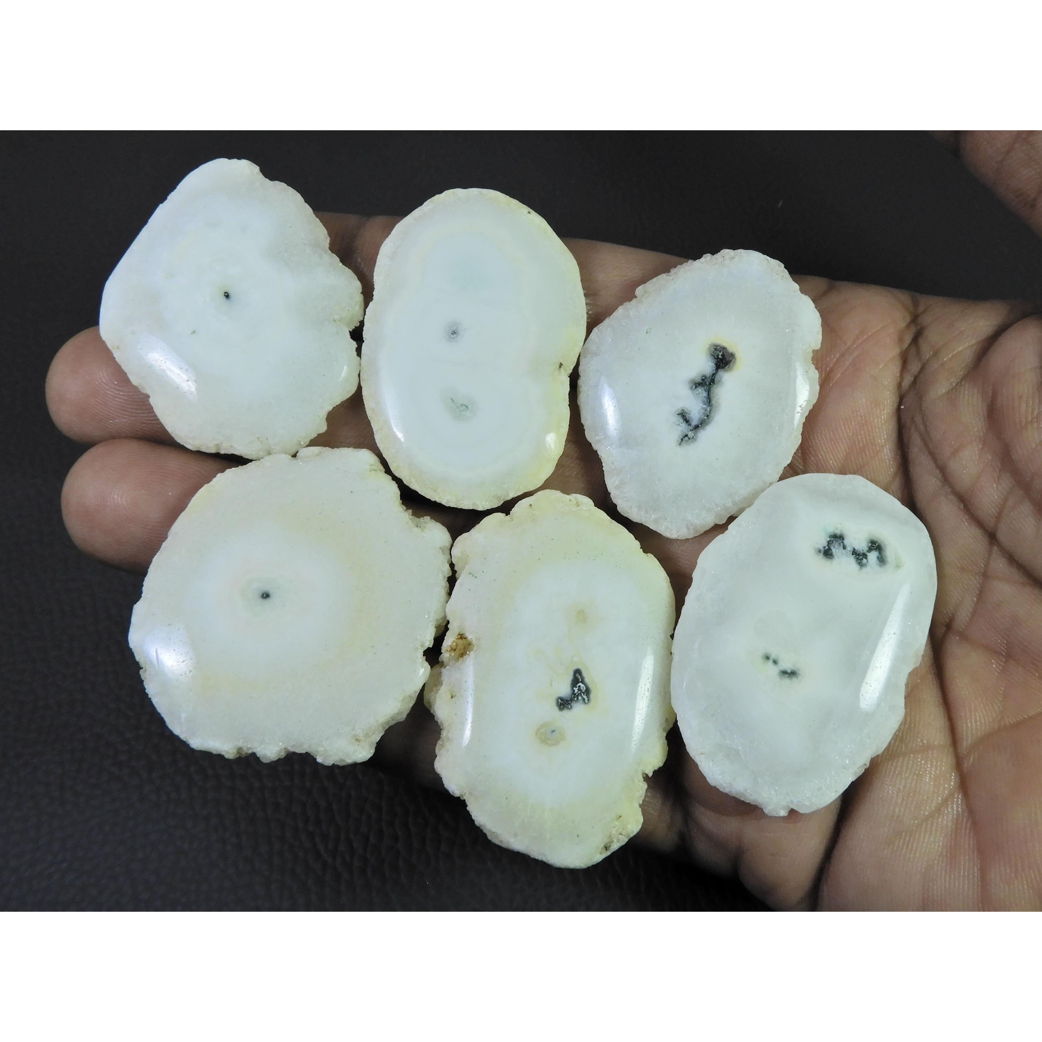 370Cts. Dyed Soalr Druzy Agate Mix Shape Cabochon Loose Gemstone 06Pcs Lot C-1751