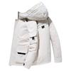 Mens Winter Hooded Duck Down Jacket Thick Warm Parka Loose Fit Casual Outerwear Black Yellow Blue Beige