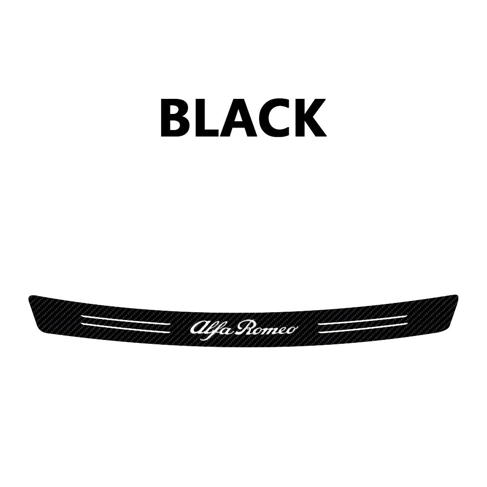 VKD2 1PCS Car Carbon Fiber Tail Trunk Rear Bumper Load Edge Protector Sticker For Alfa Romeo Giulia Mito Stelvio Sportiva Giulietta