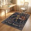 Elegant Deer Nature Theme Soft Crystal Velvet Rug Custom Name & Text Print Non Slip Floor Rug for Bedroom Living Room