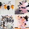 12pc/set Halloween 3d Bat Wall Stickers Black PVC Bat Halloween Party Decorations Home Bedroom Bar Horror Props Party Supplies
