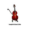 2 Pack Wooden Mini Musical Instrument Violin Realistic Mini Cello Instrument Model for Desk Shelf Decor Ornaments Gift Idea