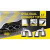 1PCS Stainless Steel Silver Exhaust Pipe car 2.5'' Inelt Oval dual exhaust tip for W204 C200 C260 Muffler tailpipe