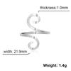 Stainless Steel Large Spiral Ring Women Gold Adjustable Finger Rings Minimalist Jewelry Valentine Gift In