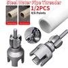 Steel Water Pipe Threader 4/6 Points Internal External Pipes Threading Tools PPR Waterpipe Thread Wire Opener Tap Tapping Kits
